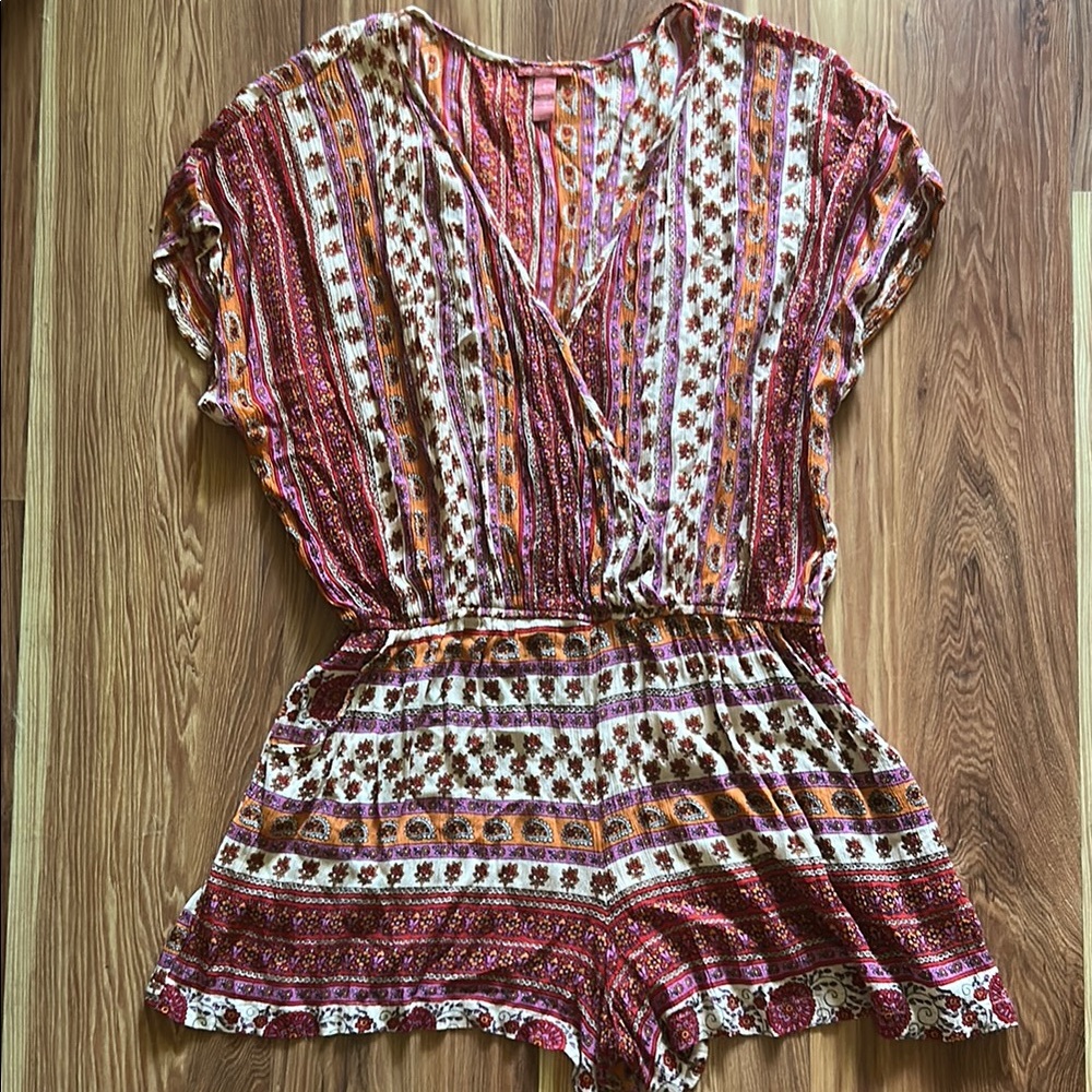 Chelsea & Violet Striped Multicolor Romper